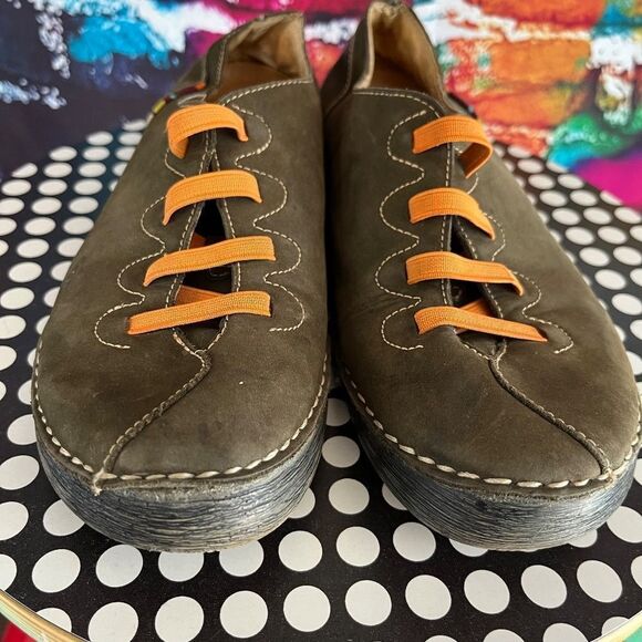 Spring Step Prestigious Slip-On Shoes Green Orange US 6.5-7 EU 37 - Picture 6 of 11